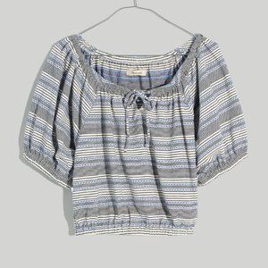 MADEWELL | Jacquard Keyhole Crop Top